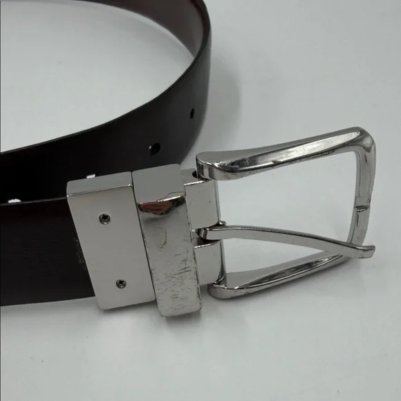Cole Haan Reversible Men's Classic Brown Leather Belt - Picture 3 of 8